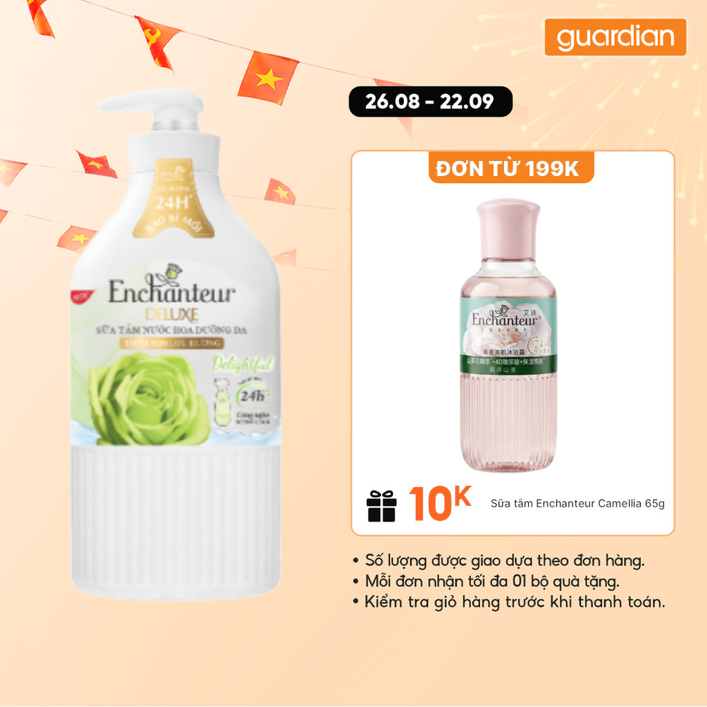 Sữa Tắm Nước Hoa Dưỡng Da Delightful Enchanteur 650Gr