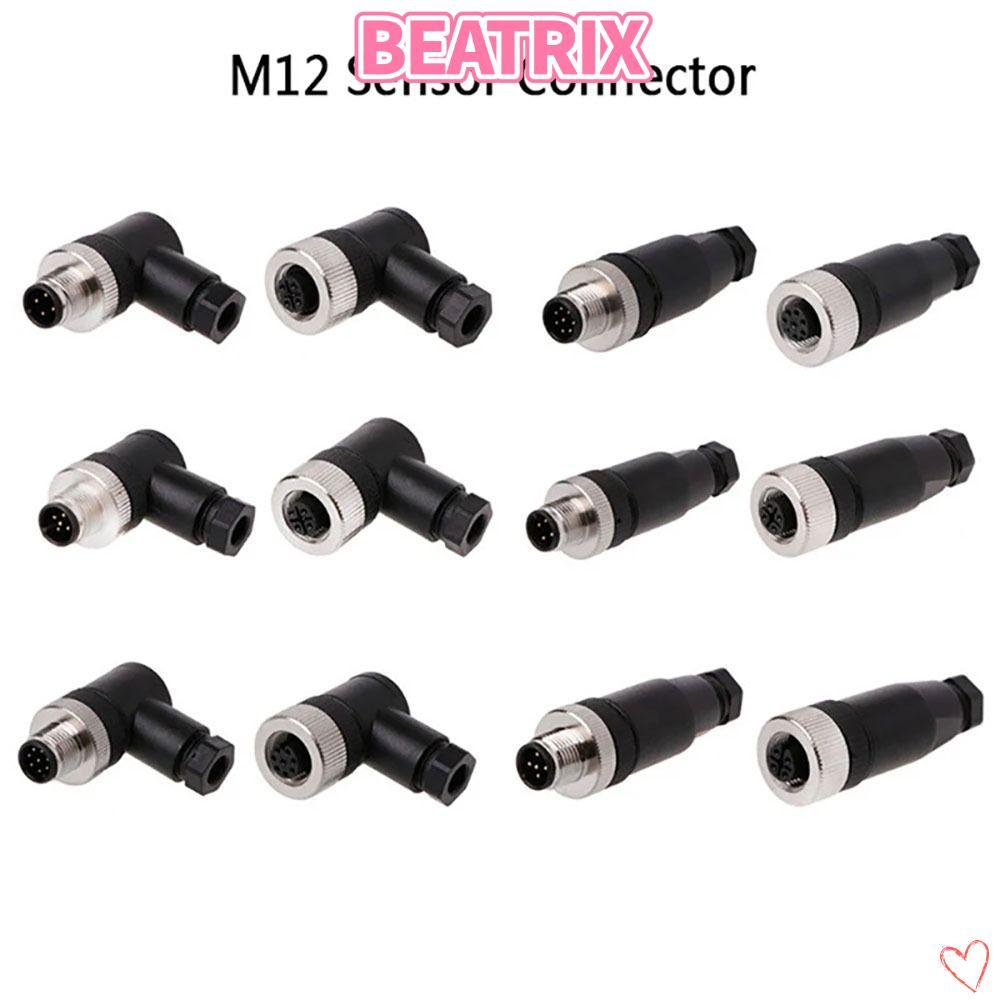 BEATRIX‌ Đầu nối cảm biến M12, Phích cắm M12, Đầu nối cảm biến loại A, Cáp cảm biến M12 thẳng 4/5/8 