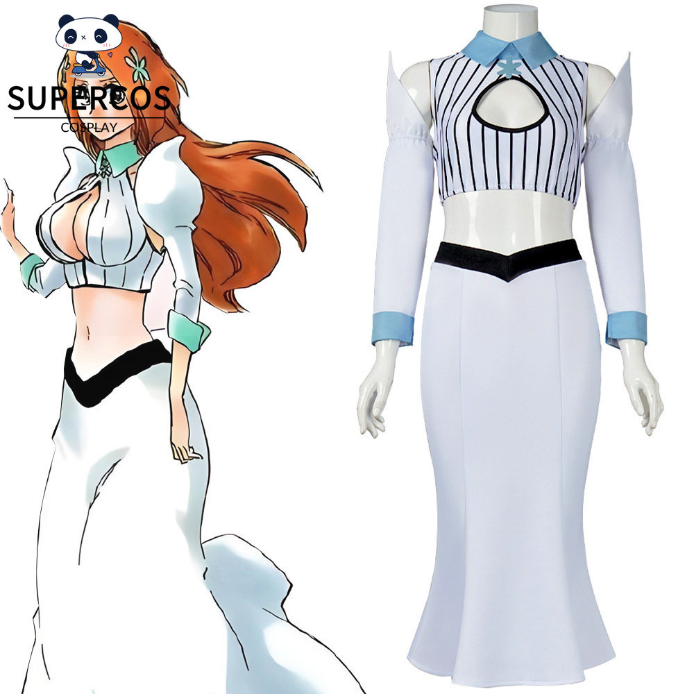 Bleach Inoue Orihime Cosplay Bộ Trang Phục Trắng Cho Tiệc Halloween