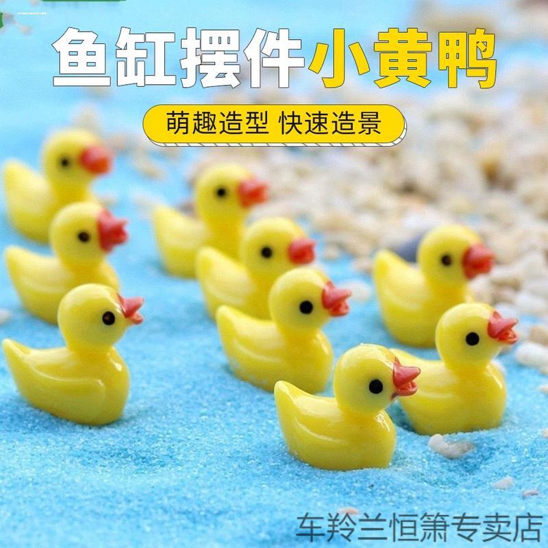 Phong Cảnh Sinh Thái Mô Phỏng Vịt Micro Phong Cảnh Bể Cá Cảnh Quan Nhỏ Vàng Vịt Ao Trang Trí Hoa Giả