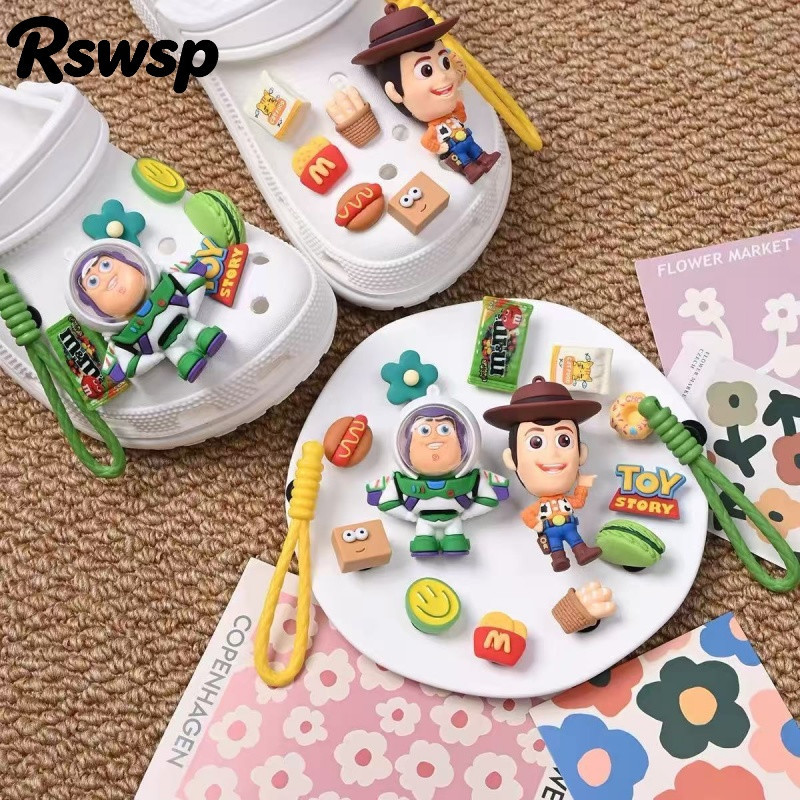 Phong Cách Mới Nguyên Bản Lỗ Giày Phụ Kiện Buzz Lightyear Hoạt Hình Trẻ Em Giày Hoa Trang Trí Giày K