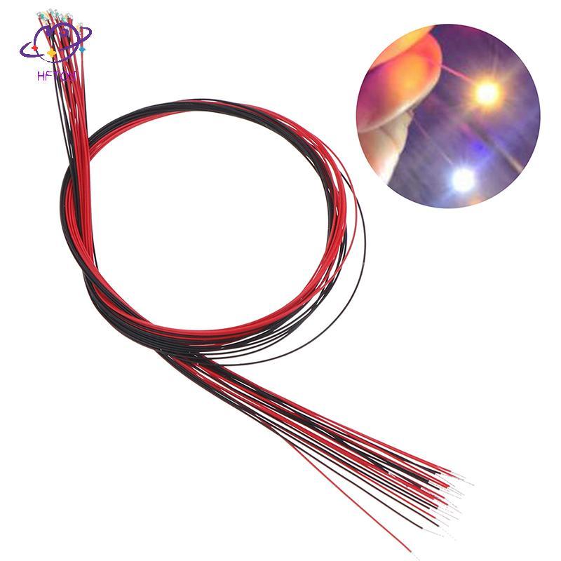 HFTOY 10 Cái 20cm t0603wm hàn micro litz có dây dẫn màu trắng ấm smd led 0603 ~