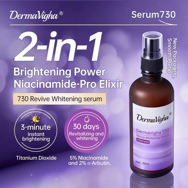DermaVigha-730 Revitalizing Serum-5% Niacinamide + 3% 3-o-Ethyl Anti-Ascorbic Acid-Sensitive Skin Ca