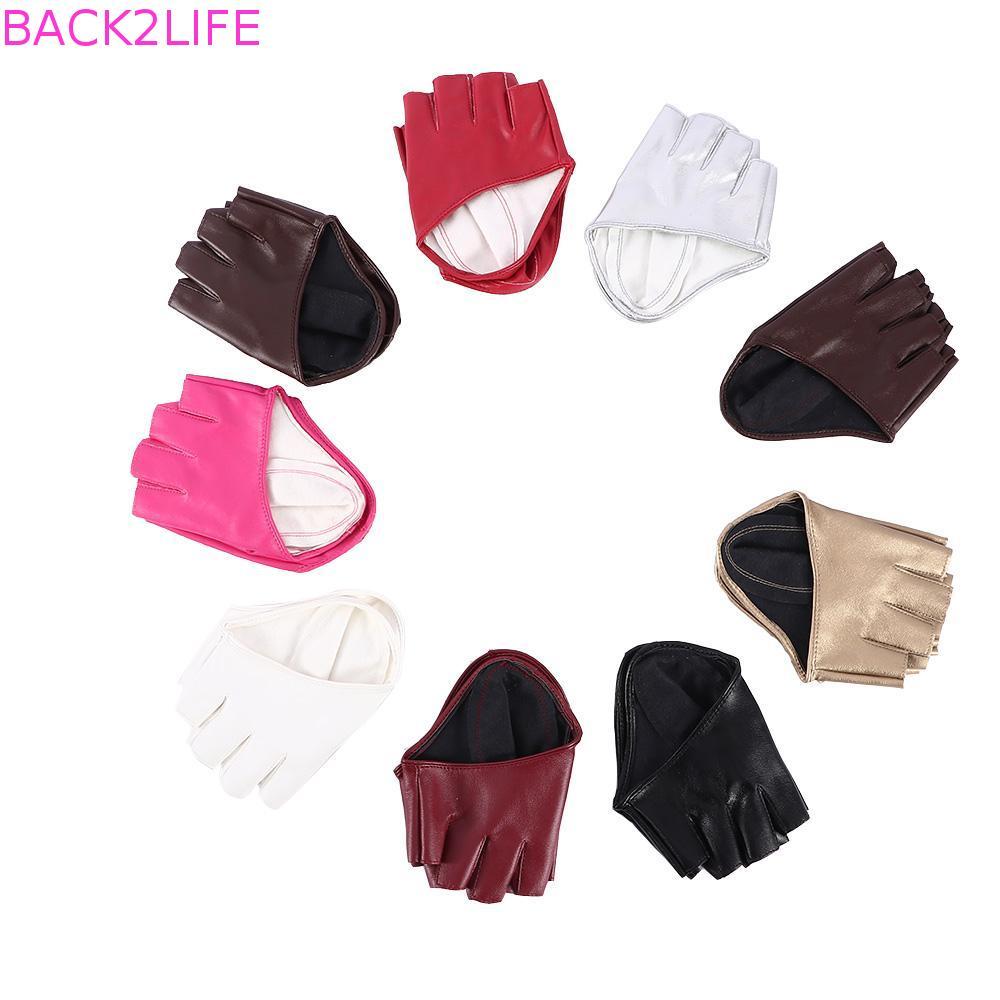BACK2LIFE Half Palm Nữ Da PU Quần Áo Phụ Kiện Nửa Ngón Tay