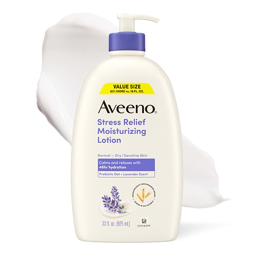 Sữa dưỡng thể Aveeno Stress Relief Moisturizing Body Lotion hương hoa oải hương 975ml