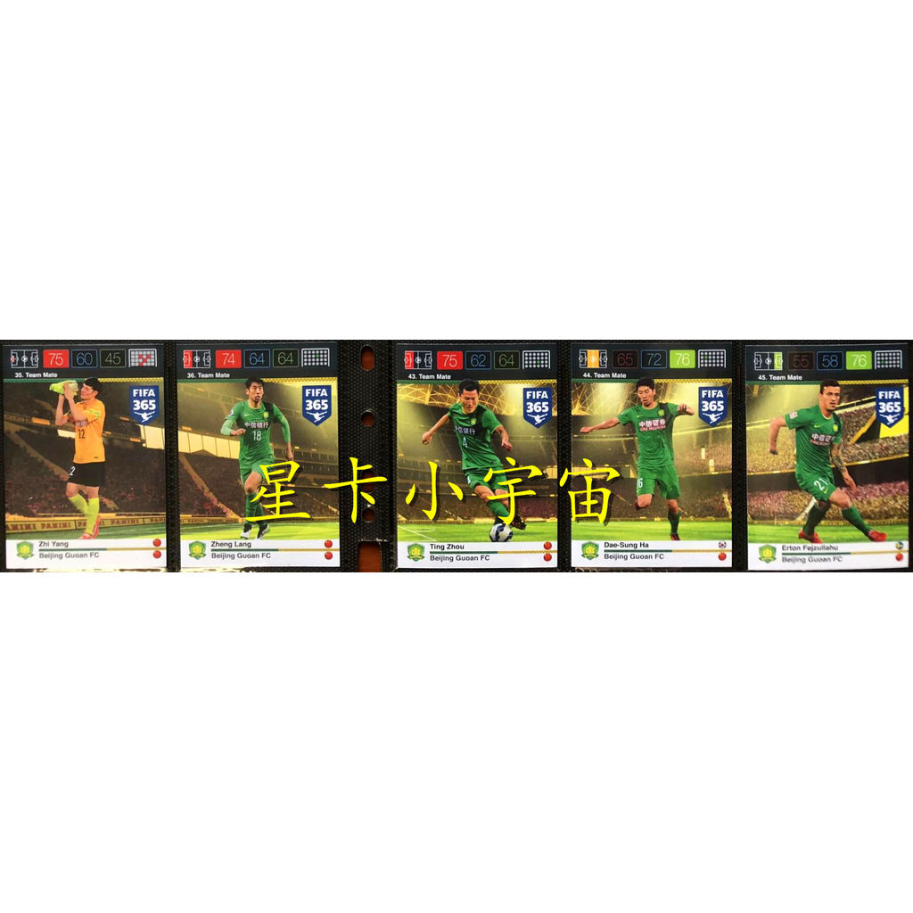 Panini 15-16 panini Thẻ sao FIFA365 [Bộ đội thẻ chung 5 miếng] Bắc Kinh Guoan