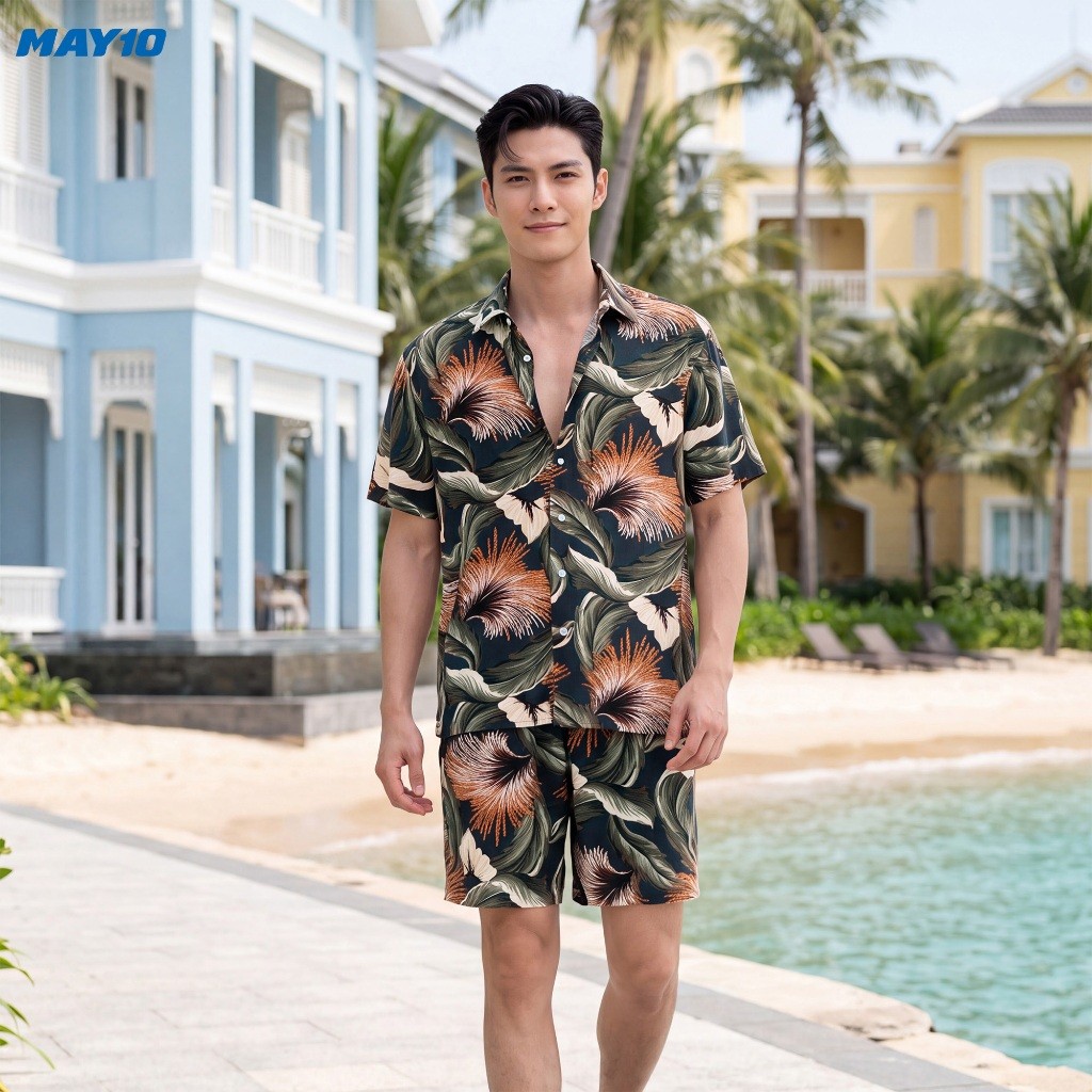 Bộ quần áo lanh nam May 10 mã 060126245ON 8