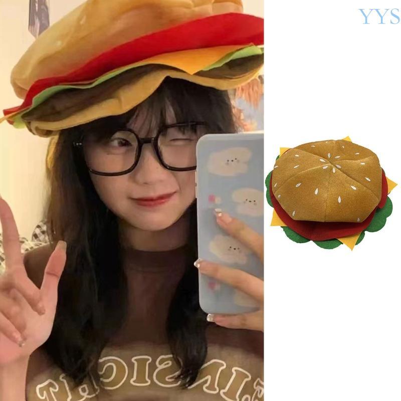 YYS Hoạt Hình Hamburger Hình Nón Hoạt Hình Biểu Diễn Mũ Mũ Mũ Mũ Mũ DressingUp Cho Người Lớn Trẻ Em 