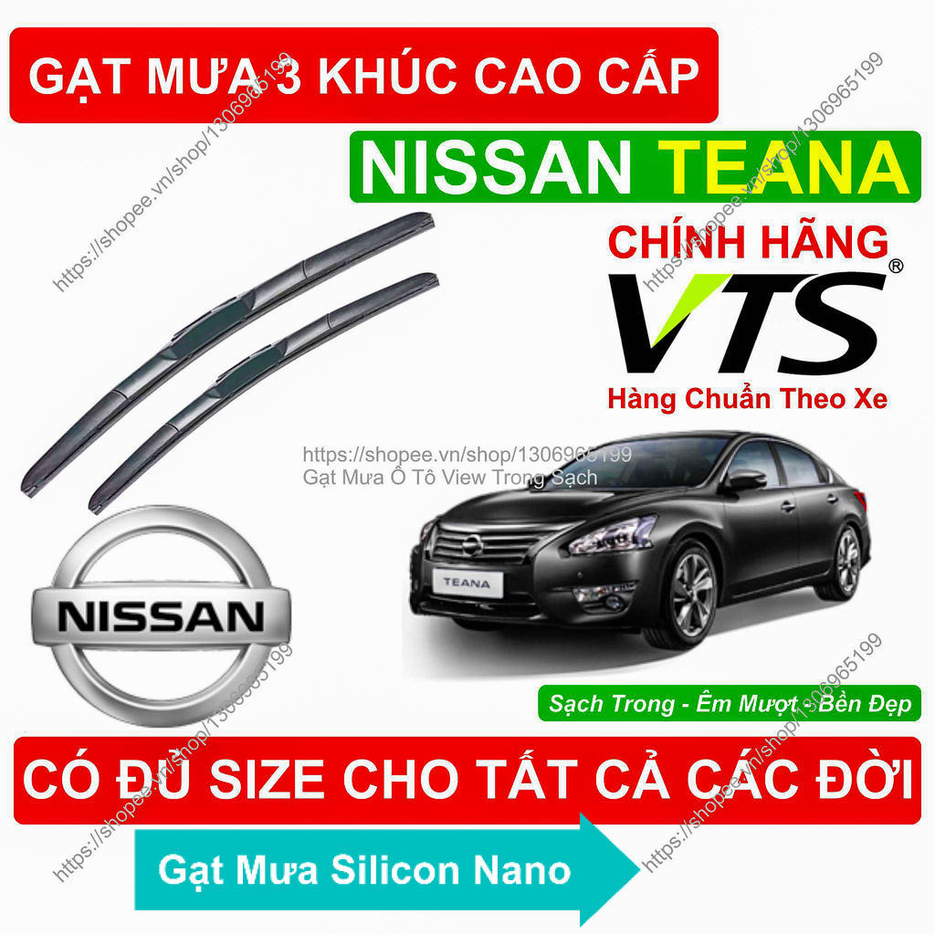Gạt Mưa 3 Khúc Kính Lái Nissan Teana/ Cặp Gạt Mưa  Kính Lái Cho Các Dòng  Nissan Teana