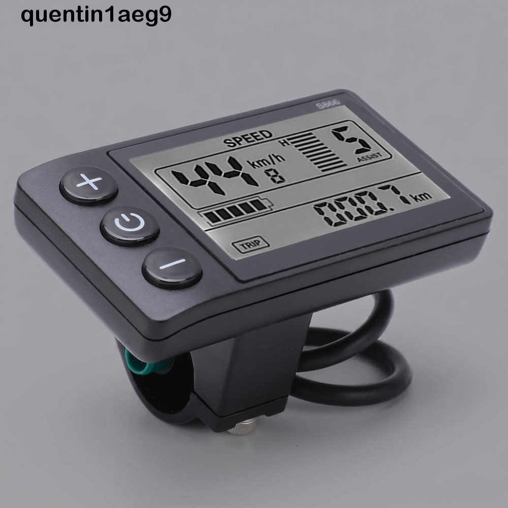Màn hình LCD xe đạp điện QUENTIN, Bảng điều khiển xe đạp điện màn hình lớn 24V 36V 48V, Màn hình LCD