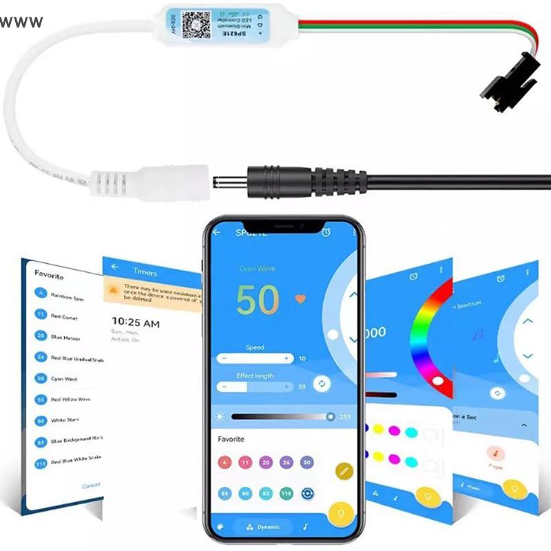 SP621E Mini Bluetooth RGB Bộ Điều Khiển Cho WS2811 WS2812 Ws2813 Dải LED Điều Khiển Ánh Sáng-24V