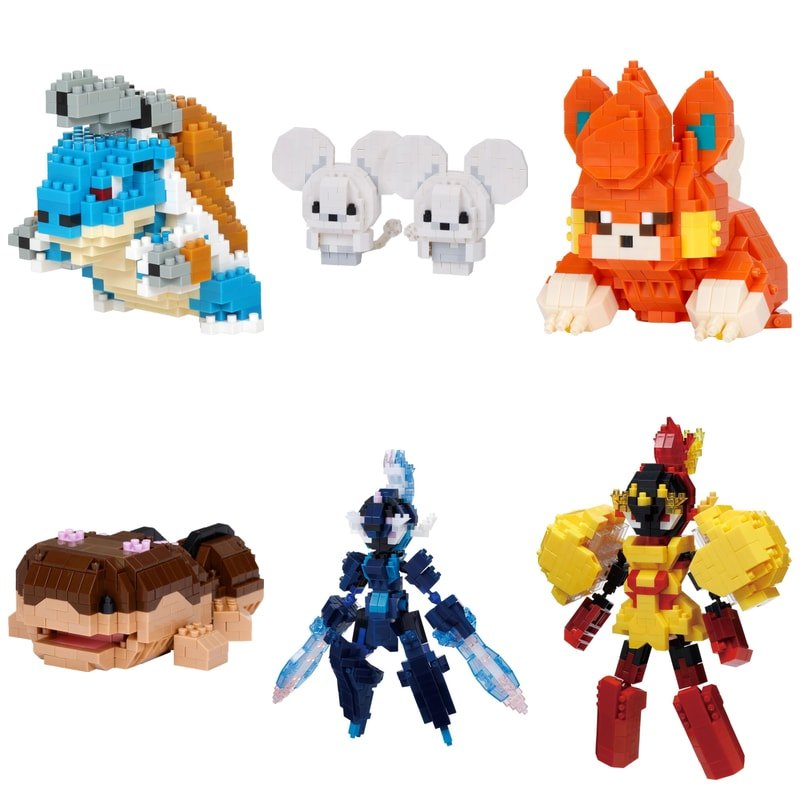 Bo xep hinh nanoblock Pokemon Ceruledge Armarouge Clodsire Pawmi Tandemaus Nhat Ban