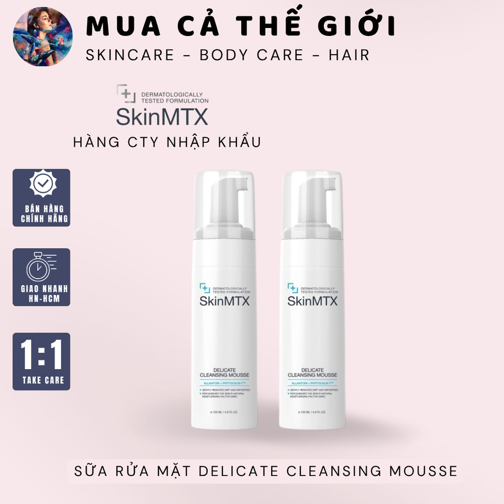 [HÀNG CÔNG TY] Sữa Rửa Mặt SkinMTX Delicate Cleansing Mousse tạo bọt 120ml