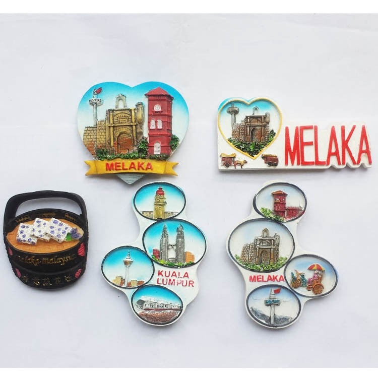 Malaysia Lưu Niệm Du Lịch Dập Nổi Phong Cảnh Tủ Lạnh Miếng Dán Khu Vực Xem Nổi Tiếng Nhãn Dán Từ Tín
