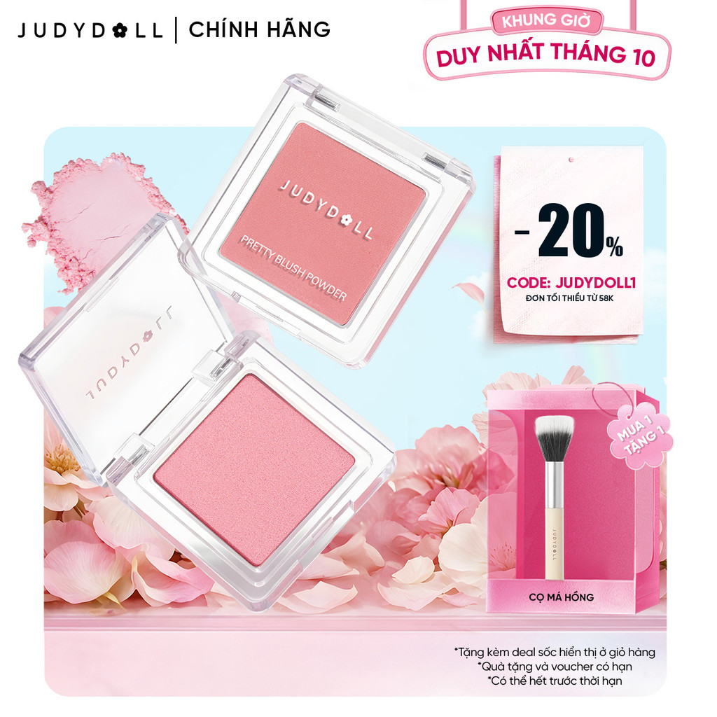 JUDYDOLL Phấn má hồng Judydoll Pretty Blush Powder Chất mịn Tự Nhiên Đa dạng…