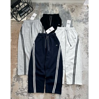  Quần Nỉ 2 Da Dày Dặn  Dáng Bom Phối Sọc Thêu Chữ Cạp Cao Lưng Chun Basic Dễ Phối Đồ 