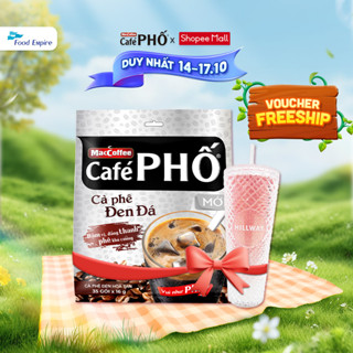 [Tặng 01 ly Hồng] Túi cà phê Phố Đen Đá MacCoffee (560gr - 16gr x 35 gói)