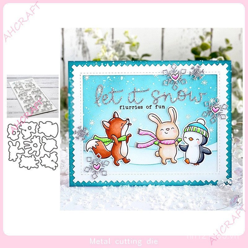 Động vật nhỏ PVC trong suốt mùa đông Series Seal 1271 và 2020 Source Seal Winter Knife Mold SN82