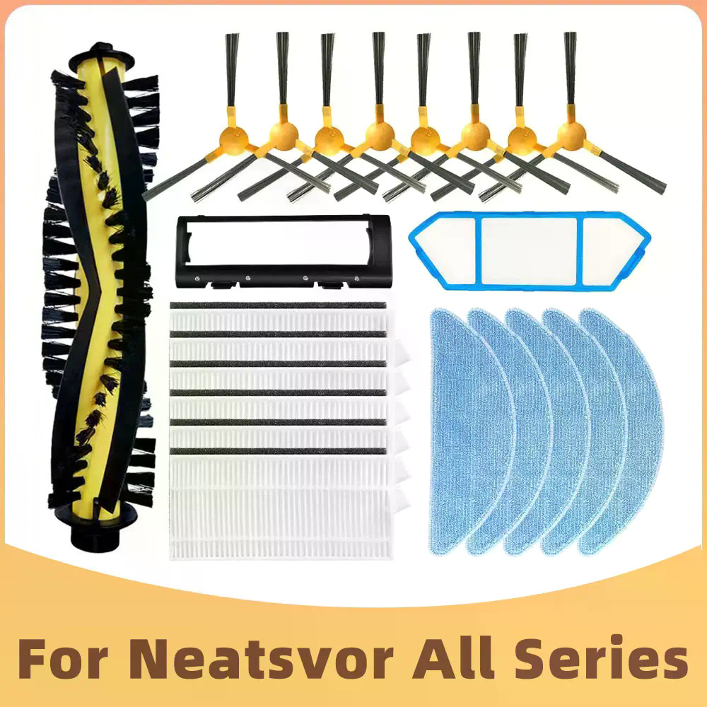 Tương thích cho Neatsvor X600 Pro X600 X520 X500 Pro X500 Vỏ bàn chải bên chính Bộ lọc Hepa Bộ lọc t