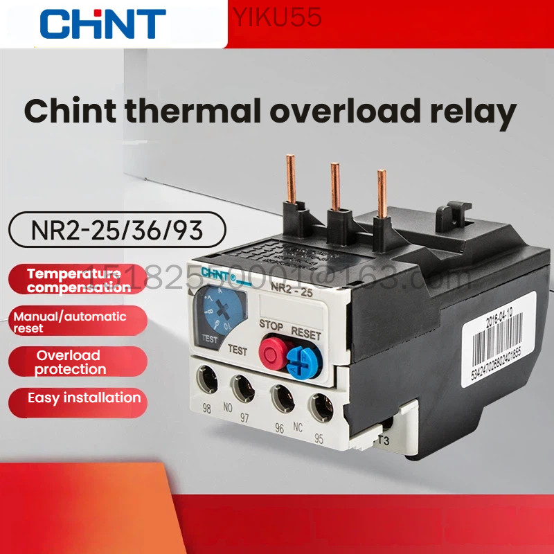 Rơle nhiệt CHNT NR2-25 Bảo vệ quá tải Rơle bảo vệ nhiệt 220v Rơle quá tải nhiệt