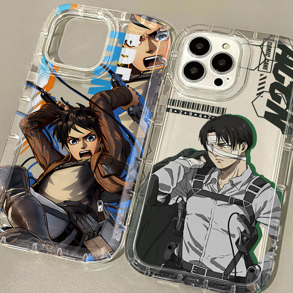Ốp điện thoại Comic Attack on Titan Eren Jaeger Mikasa cho Apple iPhone 17 Air 16 15 14 13 12 Mini 1