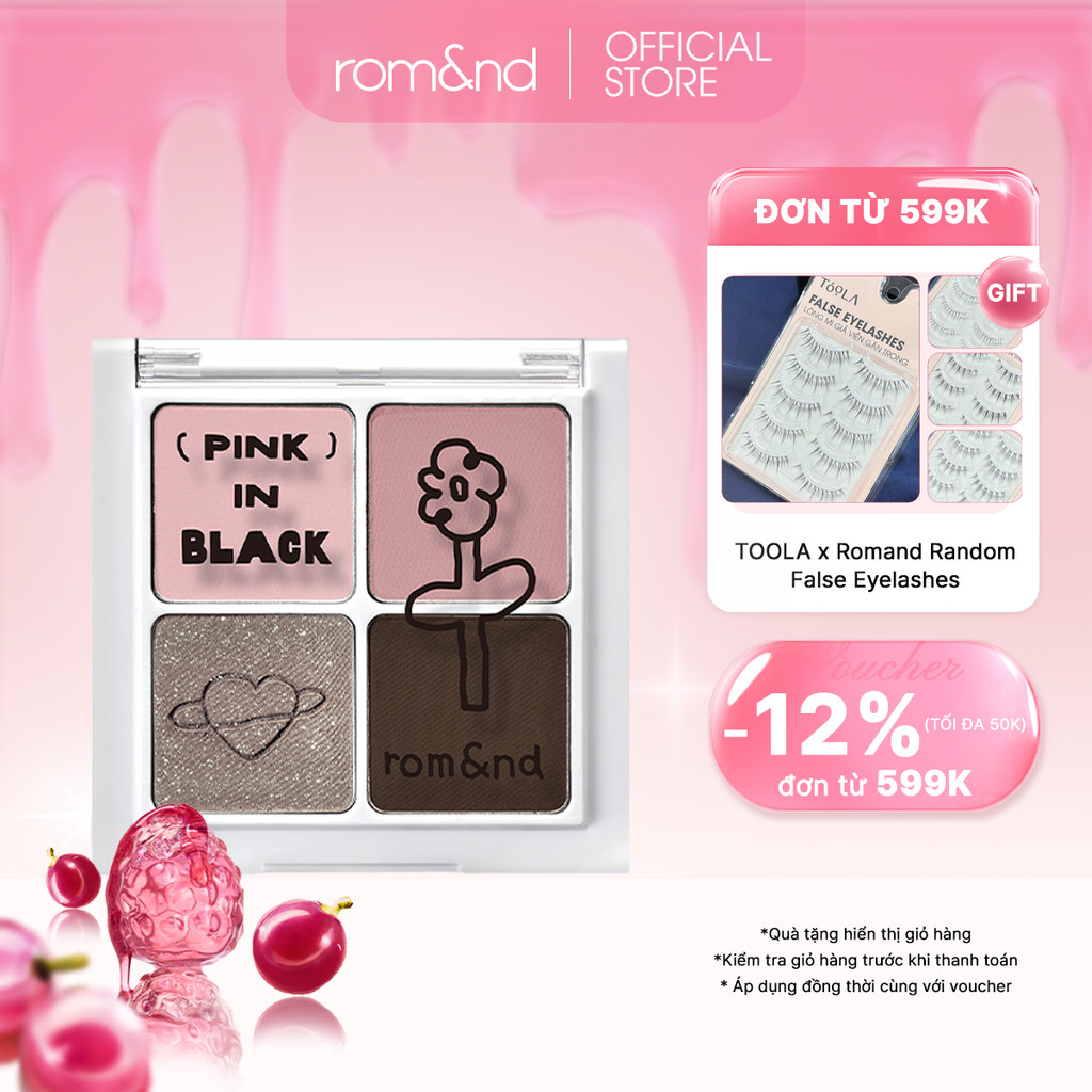 [Romand X Inapsquare] Bảng phấn mắt 4 ô Romand Better Than Eyes