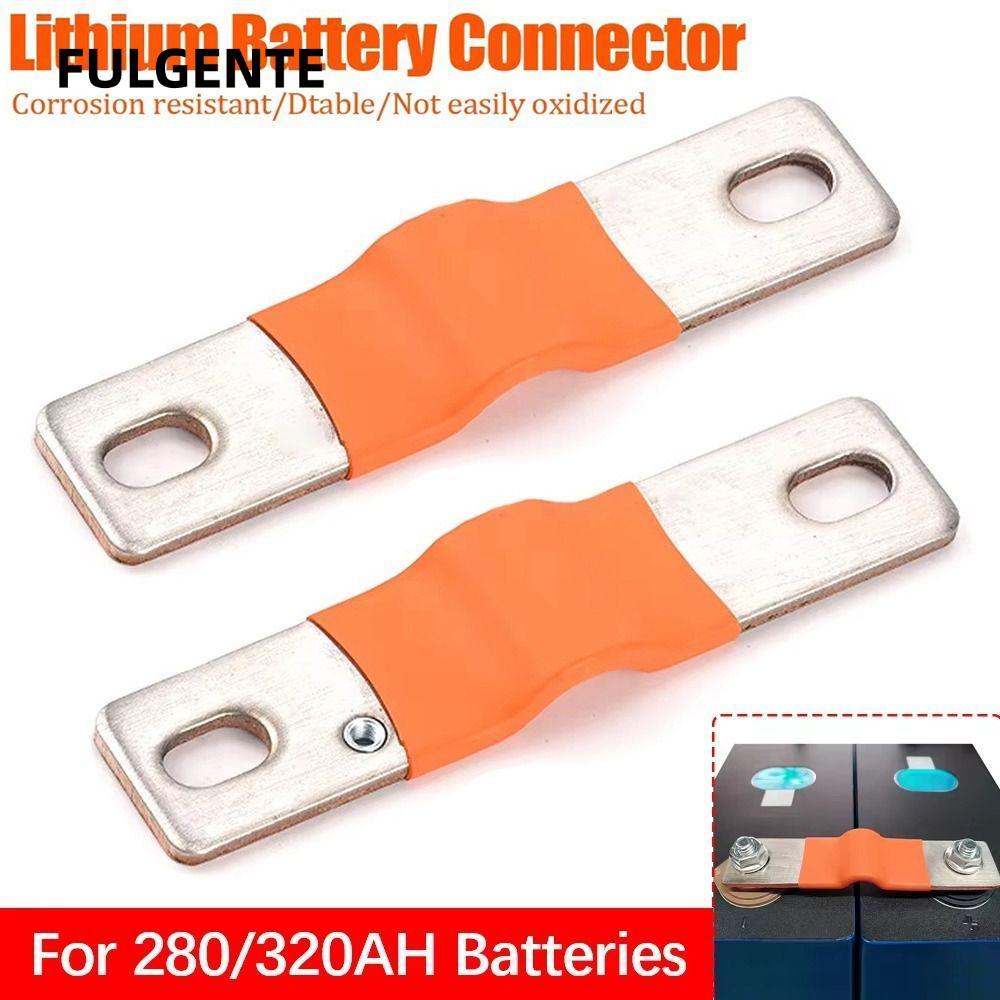 Đầu nối pin FULGENTE, 230Ah 280Ah M6 Dây nối linh hoạt, Thanh đồng 2mm