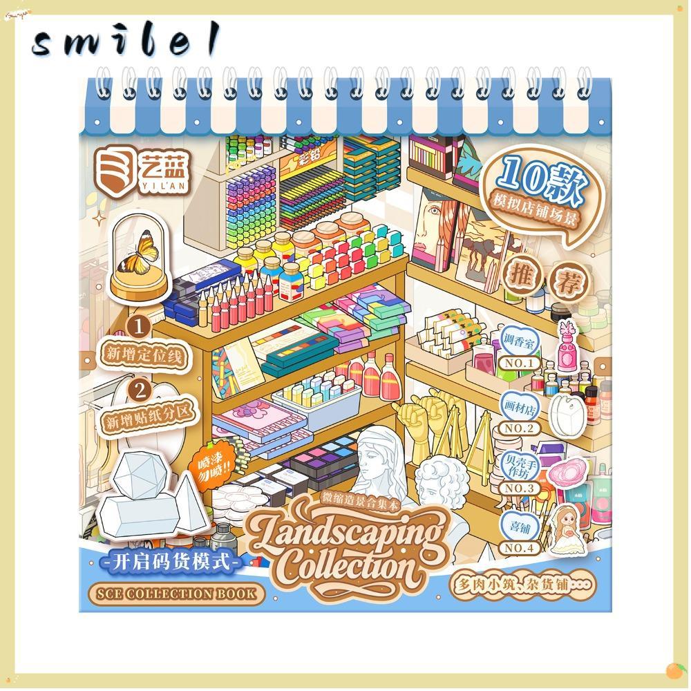 SMILE Sticker Book, Store Series 30 Tờ Mini Scene Sticker, Chất Lượng Cao Die-cut PET Giảm Căng Thẳn