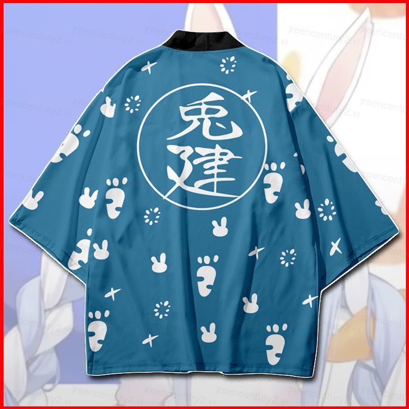 HOLOLIVE Usada Pekora Haori Cosplay Áo Hoạt Hình Áo Rời Thời Trang Áo Khoác Ngoài Cardigan Plus Kích