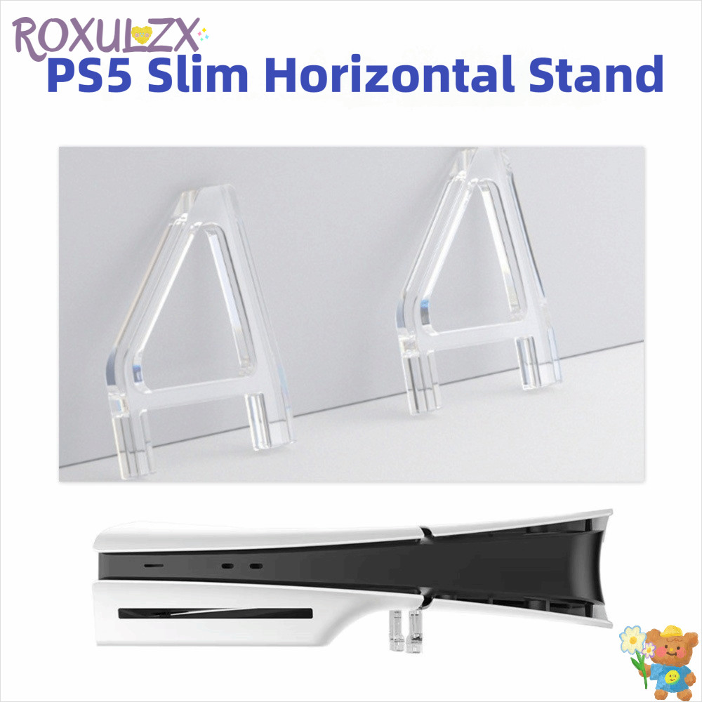 Đế mỏng ROXULZX PS5, Đế ngang đa năng trong suốt, Phụ kiện chơi game Hình tam giác chống trượt Hỗ tr