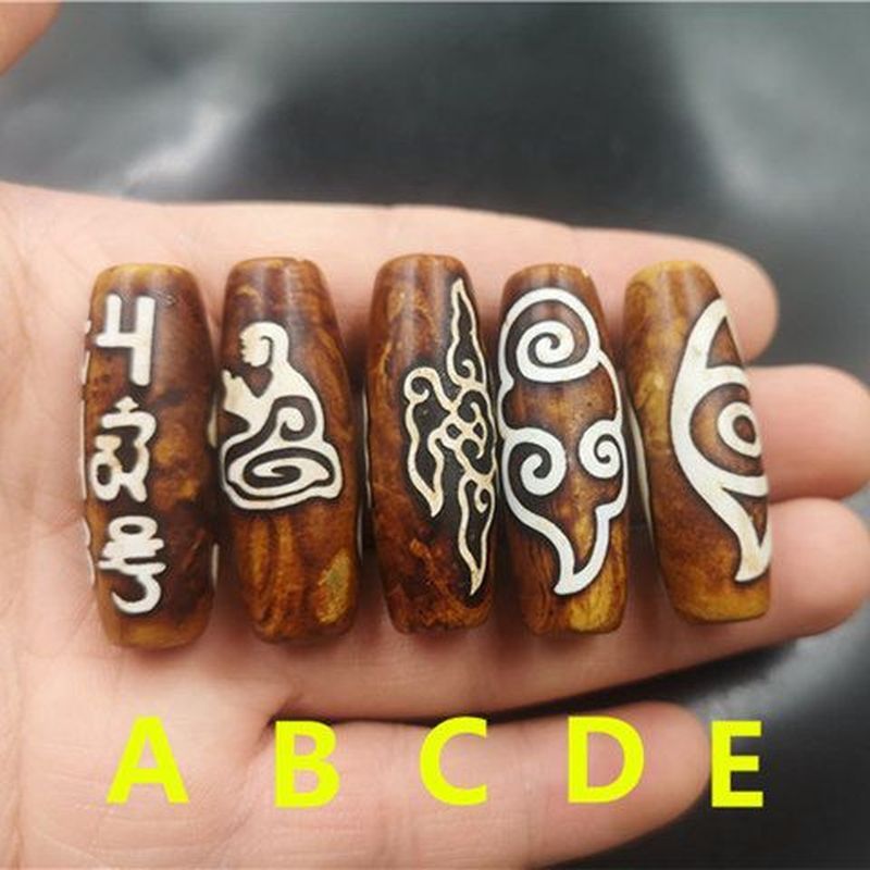 Hạt Dzi Tây Tạng Cổ Điển, Mã Não Dzi, Hạt Dzi Sáu Chữ, Hạt Dzi Kính Vạn Hoa, Sẵn Hàng 2026/7.5