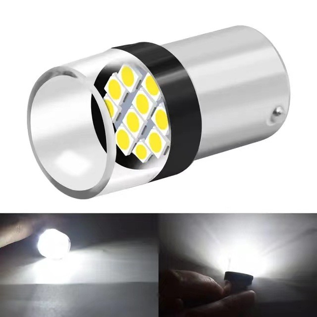 Đèn led ô tô Tín hiệu rẽ 1156 1157 3030 10smd Đèn phanh xe máy Ống kính đèn LED nổi bật Đèn hậu