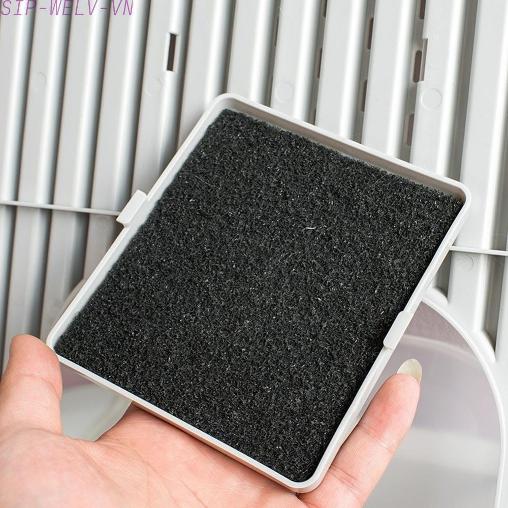 {WELV}Pet Litter Box Filter High Density Black Sponge Dust And Ammonia Absorber