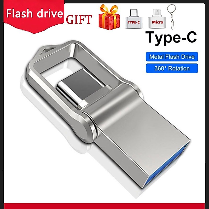 Ổ đĩa Flash Mini di động, Giao diện kép TYPE-C, 2TB / 512GB / 256GB / 128GB / 64GB / 32GB USB3.0 Tru