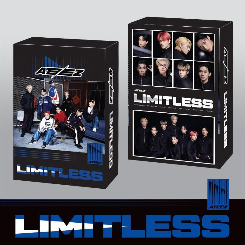 ATEEZLimitless 55 Photocards Bưu Thiếp Đóng Hộp lomo Thẻ Ngôi Sao Meitu