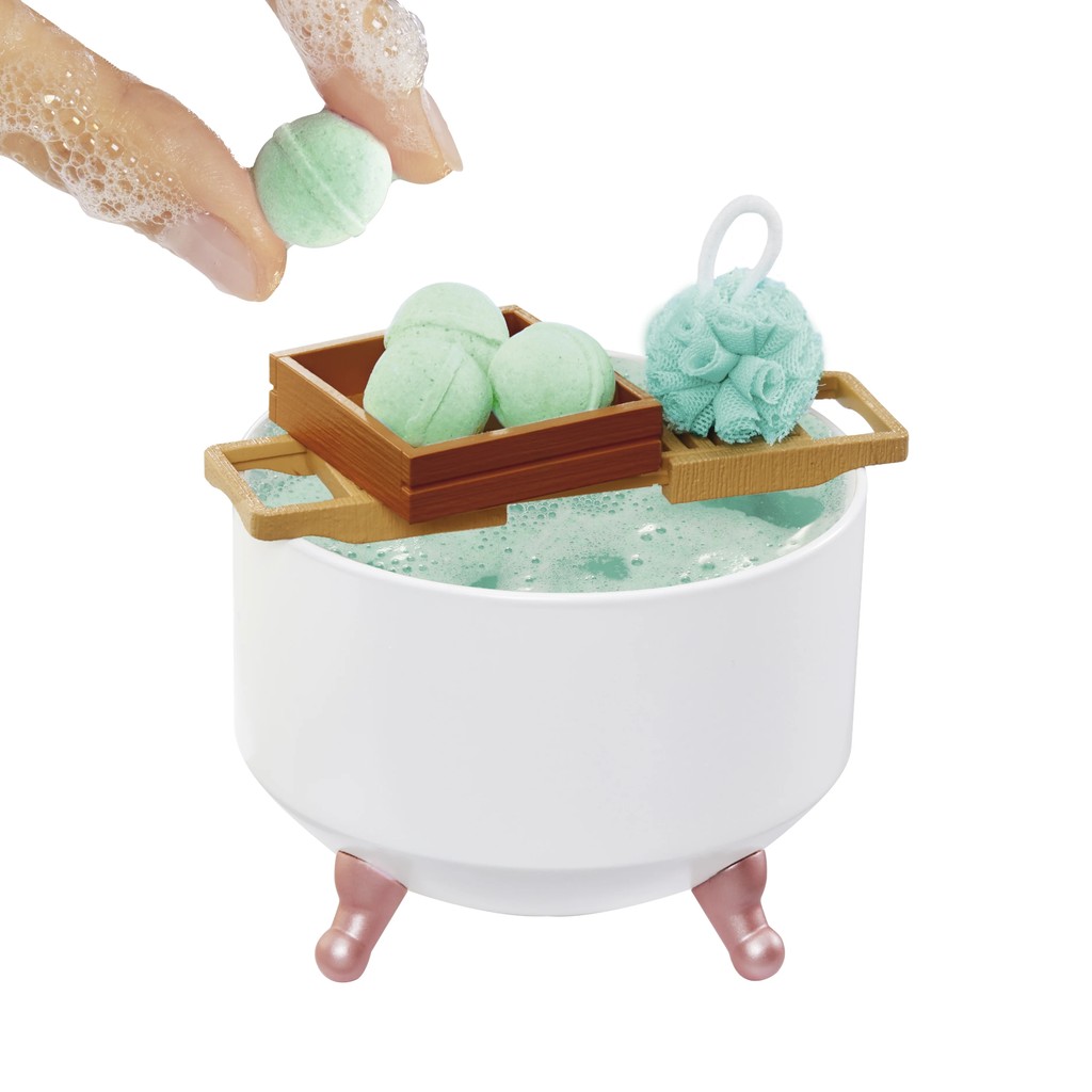 MGA 's Miniverse Make It Mini Spa Really Works Mini Bath Bomb Fizzes Mini Soap Washes Sugar Scrub Tẩ