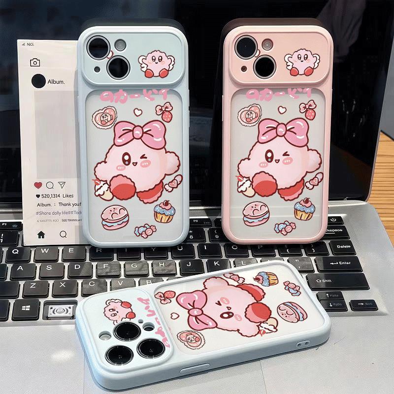 2 In 1 Shockproof Hard Case Pink Kirby Kawaii Trend Cover iPhone 17/14/15/16