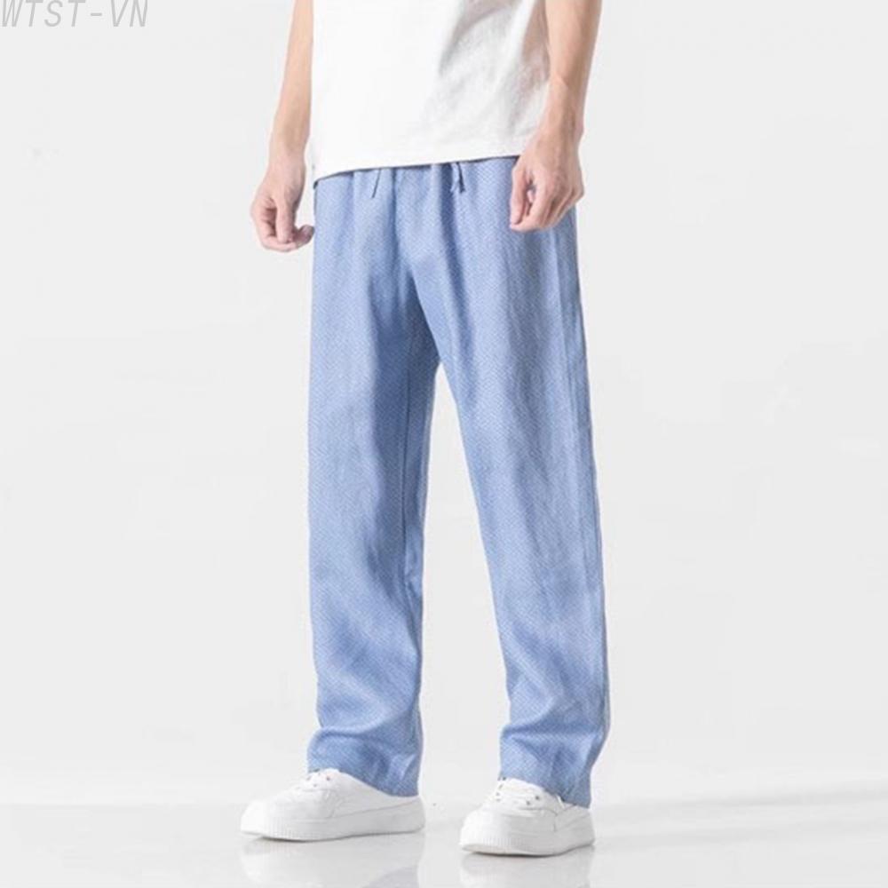 Mens Jogging Loose Solid Color Streetwear Summer Wear-resistant Breathable