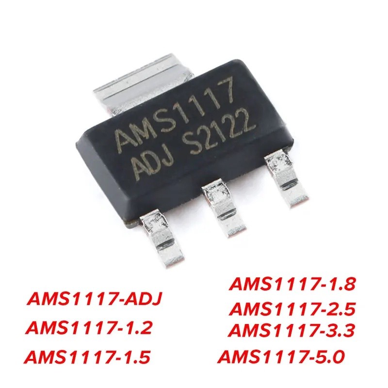 5 CÁI AMS1117 AMS1117-ADJ AMS1117-1.2 AMS1117-1.5 AMS1117-1.8 AMS1117-2.5 AMS1117-3.3 AMS1117-5.0 11