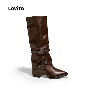 Lovito Kỳ nghỉ Giày boot nữ phong cách LFA106117