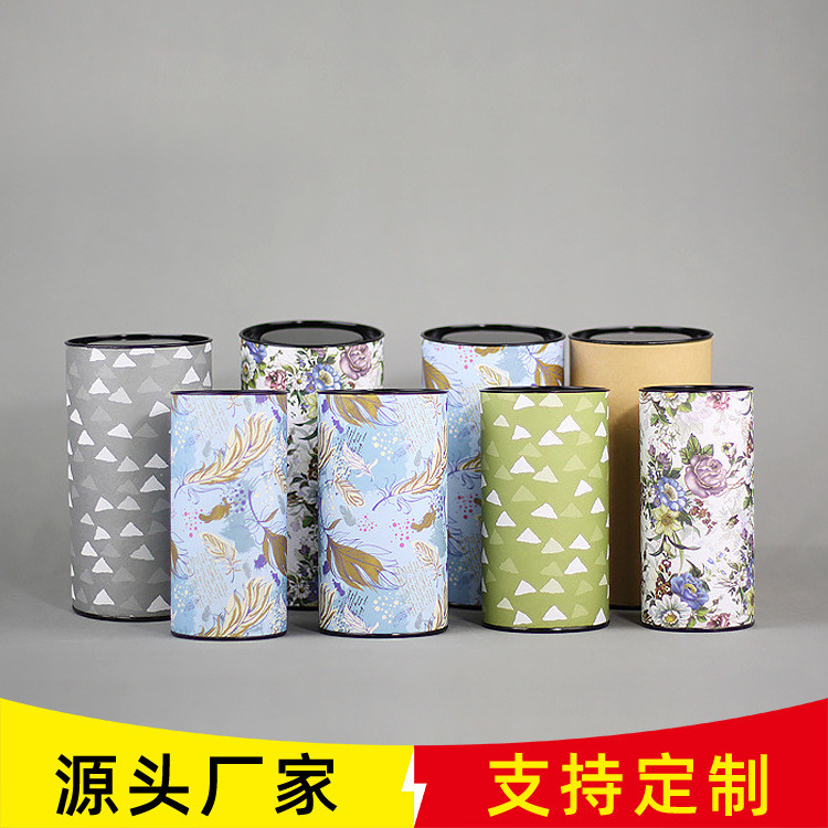 Lon Trà Giấy Kraft Hộp Trà Ống Giấy Lon Trà Bao Bì Hộp Quà Tặng Bao Bì 7.13 KHZU