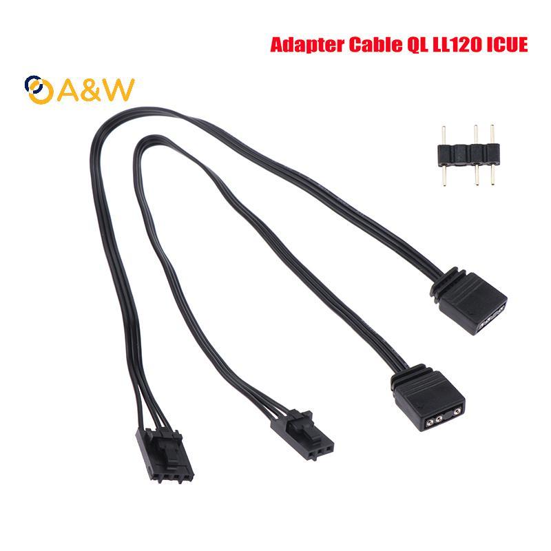Cáp Chuyển Đổi A & W Cho Corsair RGB Sang Tiêu Chuẩn ARGB 4Pin 3Pin Adapter Kết Nối Tàu Cướp Biển Bộ
