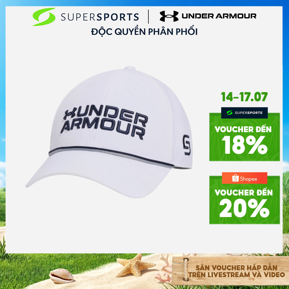 Mũ Lưỡi Trai Nam Under Armour Jordan Spieth Drive Rope Snapback - Trắng - 1389912-100