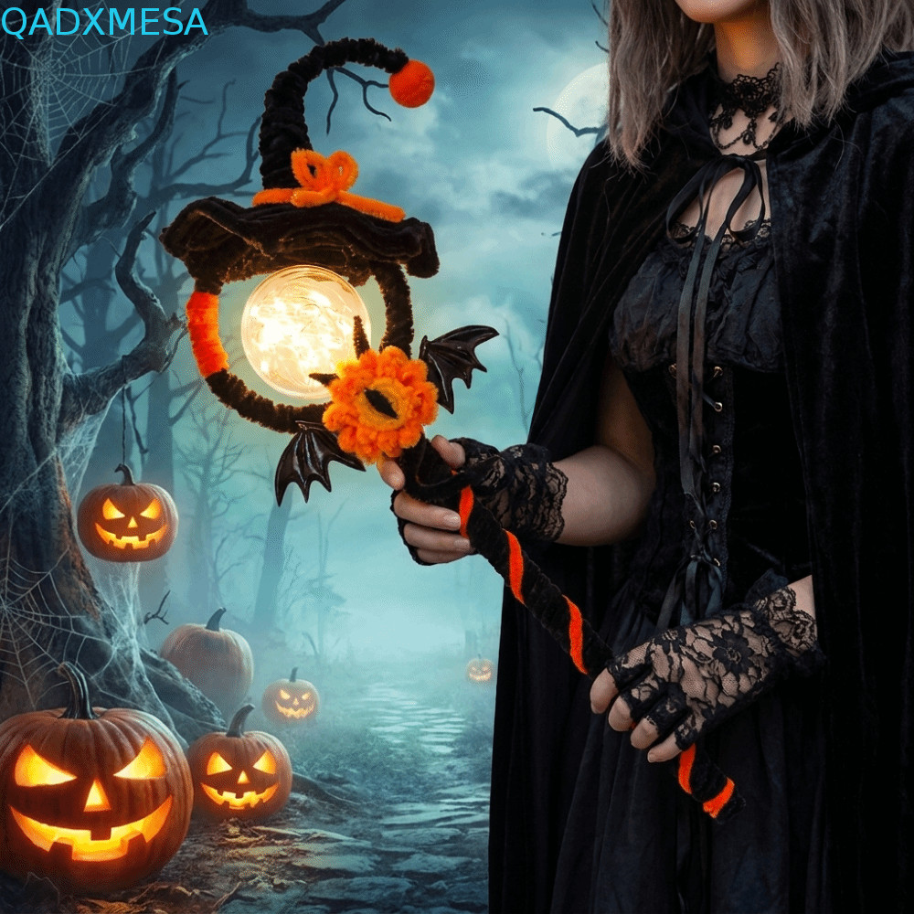 ADAMESXQB Halloween Magic Wand, Light Up Bendable Halloween DIY Fairy Stick, Bộ trang trí DIY Handma