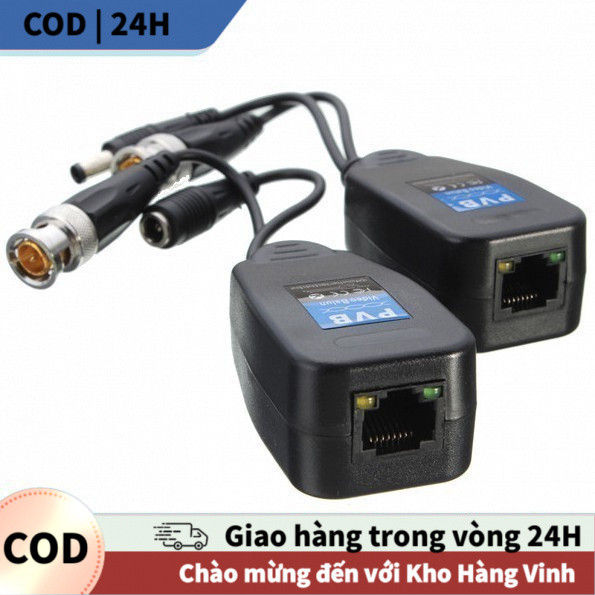 [COD] Video Balun Kèm Nguồn POE – Hỗ Trợ Camera 2Mp, Chống Sét, Chống Nhiễu, Bền Bỉ