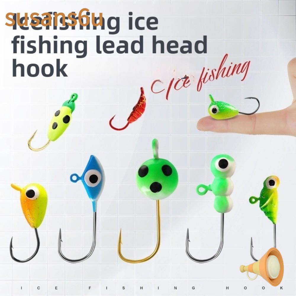 SUSAN Mồi Câu Cá Trên Đá, Kích Thước Mini Móc Nhỏ Đầu Mini Móc Jig Jig Đầu Thiết Kế Nhân Tạo Móc Câu