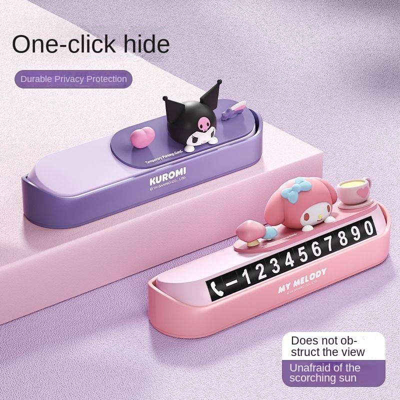 Sanrio Parking Number Plate Temporary Parking Number Plate Parking Number Plate Girl Cute Car Stop S