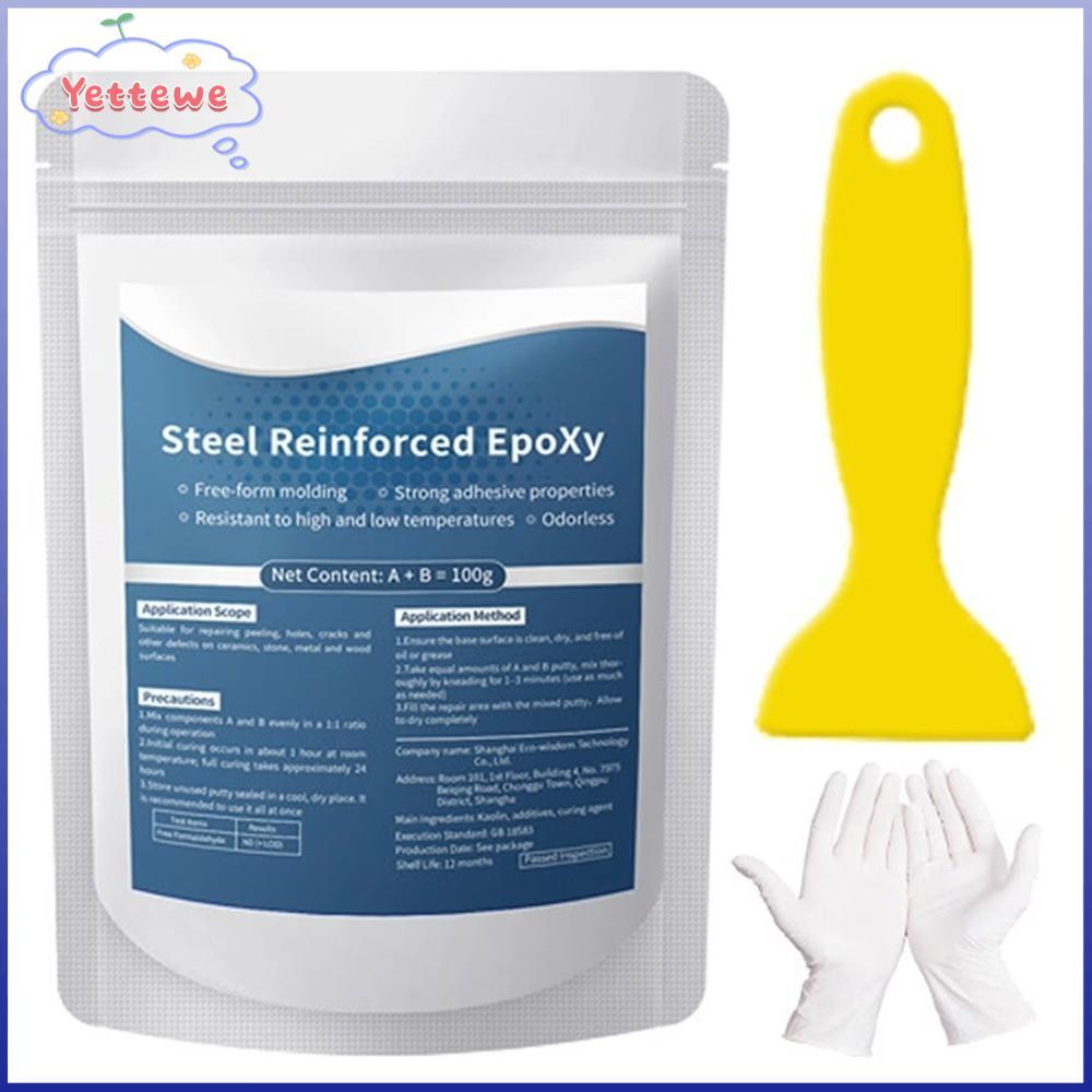 YVETTPH Thép gia cố Epoxy Putty Sửa chữa Putty, Bộ sửa chữa Epoxy Putty chịu nhiệt, Sửa chữa rò rỉ ố