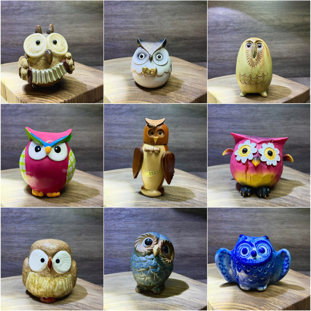 Gốm Japan - Decor hình cú nhiều loại phong cách vintage  JP-BO-DECOR-CU-TRIEN