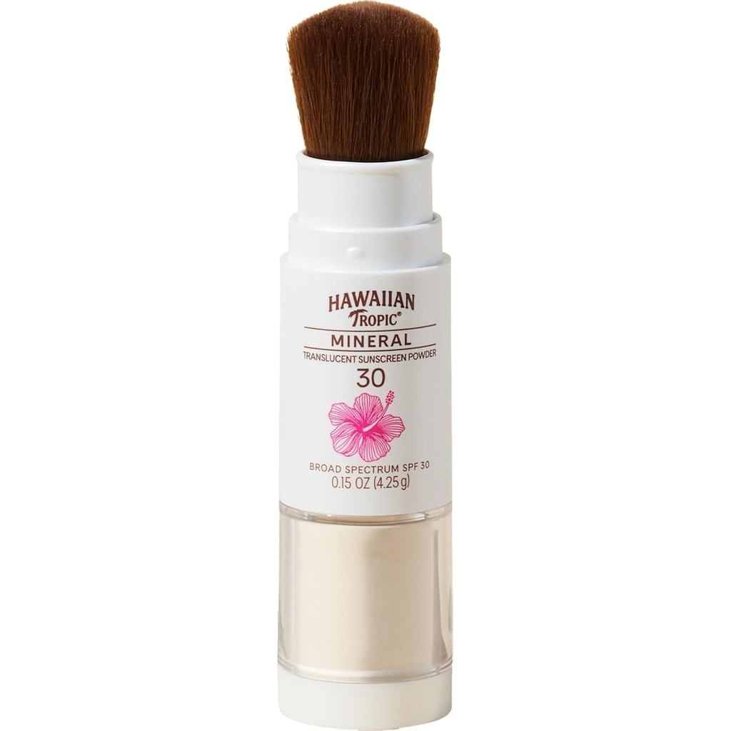 Hot New Item Hawaiian Tropic Mineral Powder Kem chống nắng SPF 30, Kem chống nắng dạng bột SPF cho m